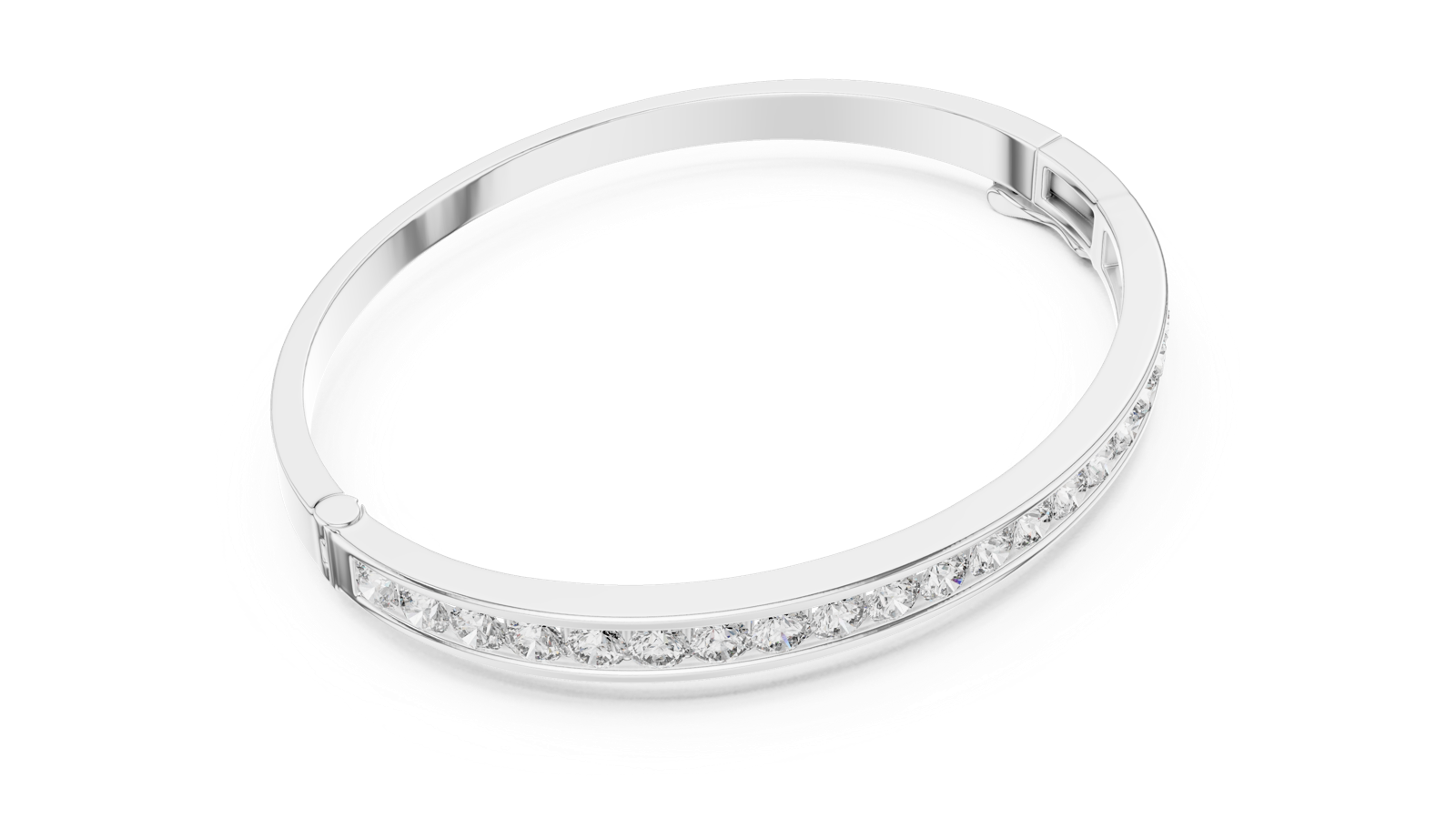 14K Solid Gold Lab Diamond Bracelet, White Gold, view 2