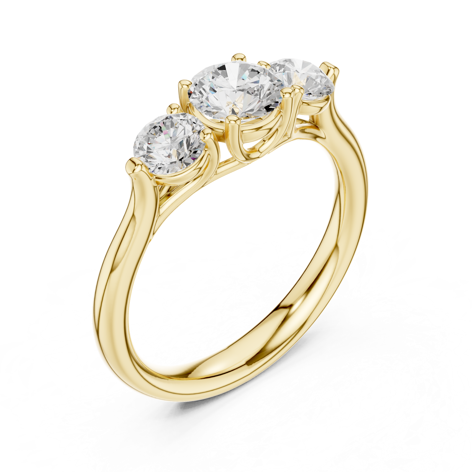 Gold Ring DDLR-667, Yellow Gold, view 2