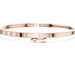 14K Solid Gold Lab Diamond Bracelet, Rose Gold, view 3