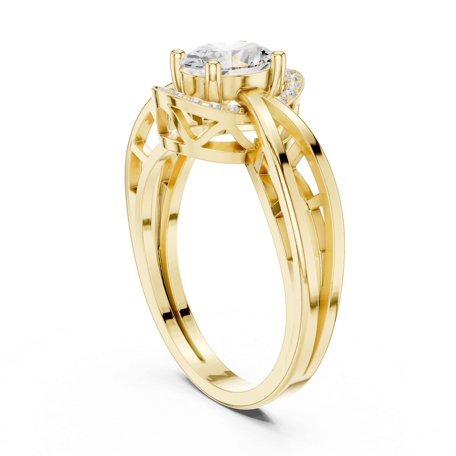 Gold Ring DDLR-494, Yellow Gold