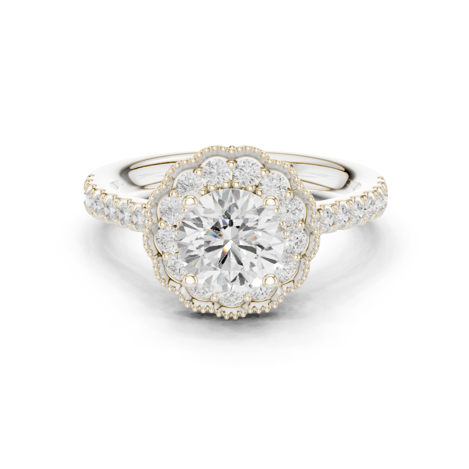 Gold Ring DDLR-665, White Gold