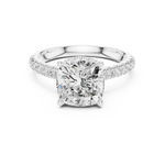 14K Solid Gold Lab Diamond Solitaire Ring, White Gold, view 4