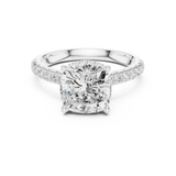 14K Solid Gold Lab Diamond Solitaire Ring, White Gold, view 4