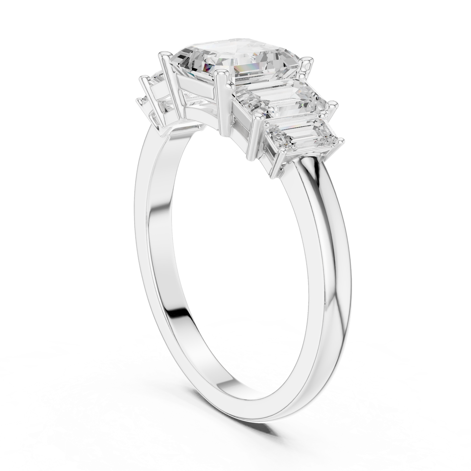 Gold Ring DDLR-1111, White Gold, view 1