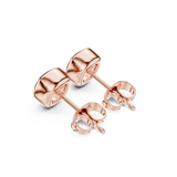 Gold Jewelry, Cushion center stone, Rose Gold, view 2