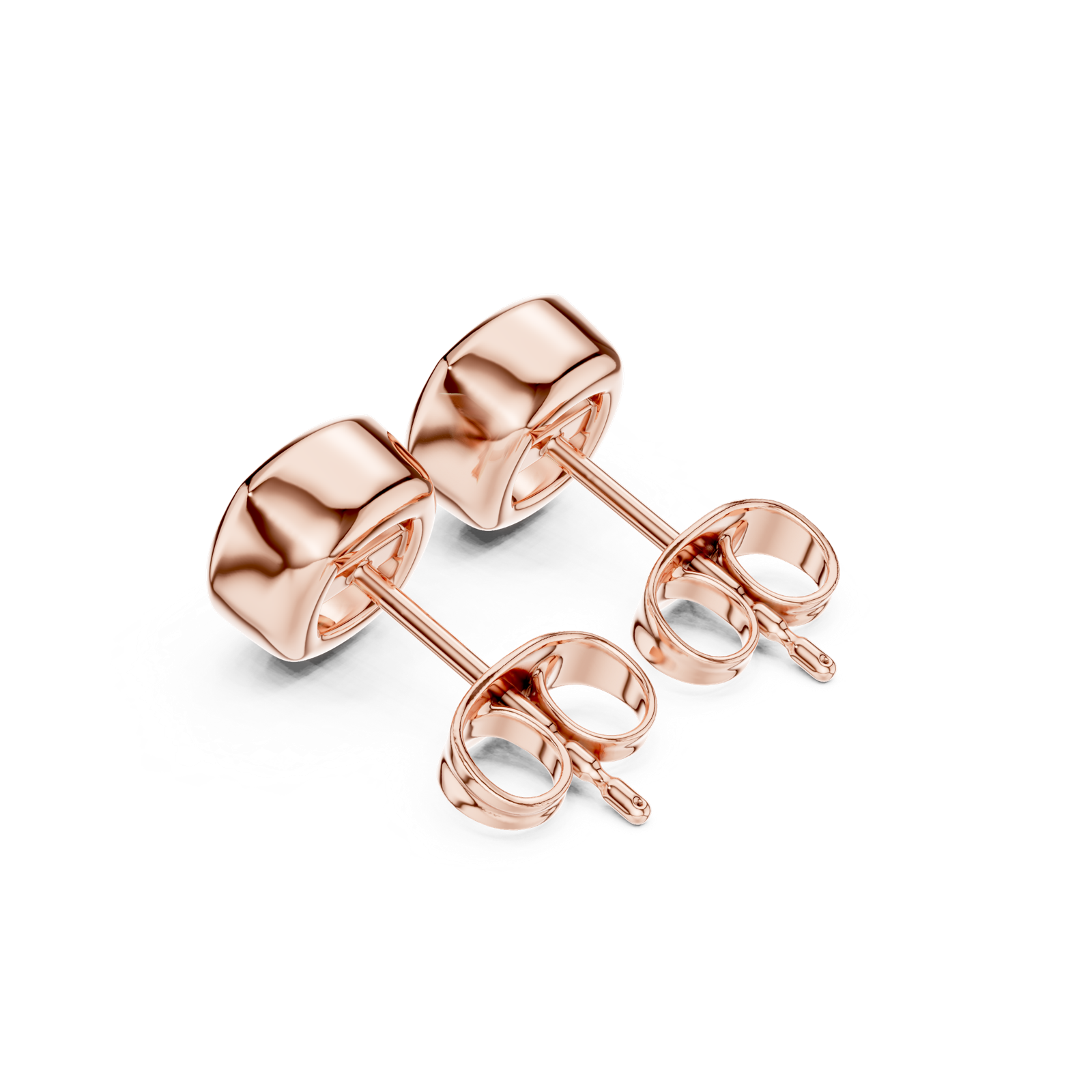 Gold Jewelry, Cushion center stone, Rose Gold, view 2