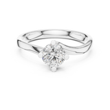 Gold Ring L03-1211, White Gold, view 4