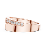Gold Ring LR-01 (35), Rose Gold, view 3