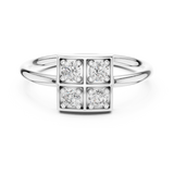 Gold Ring L28-13, White Gold, view 4