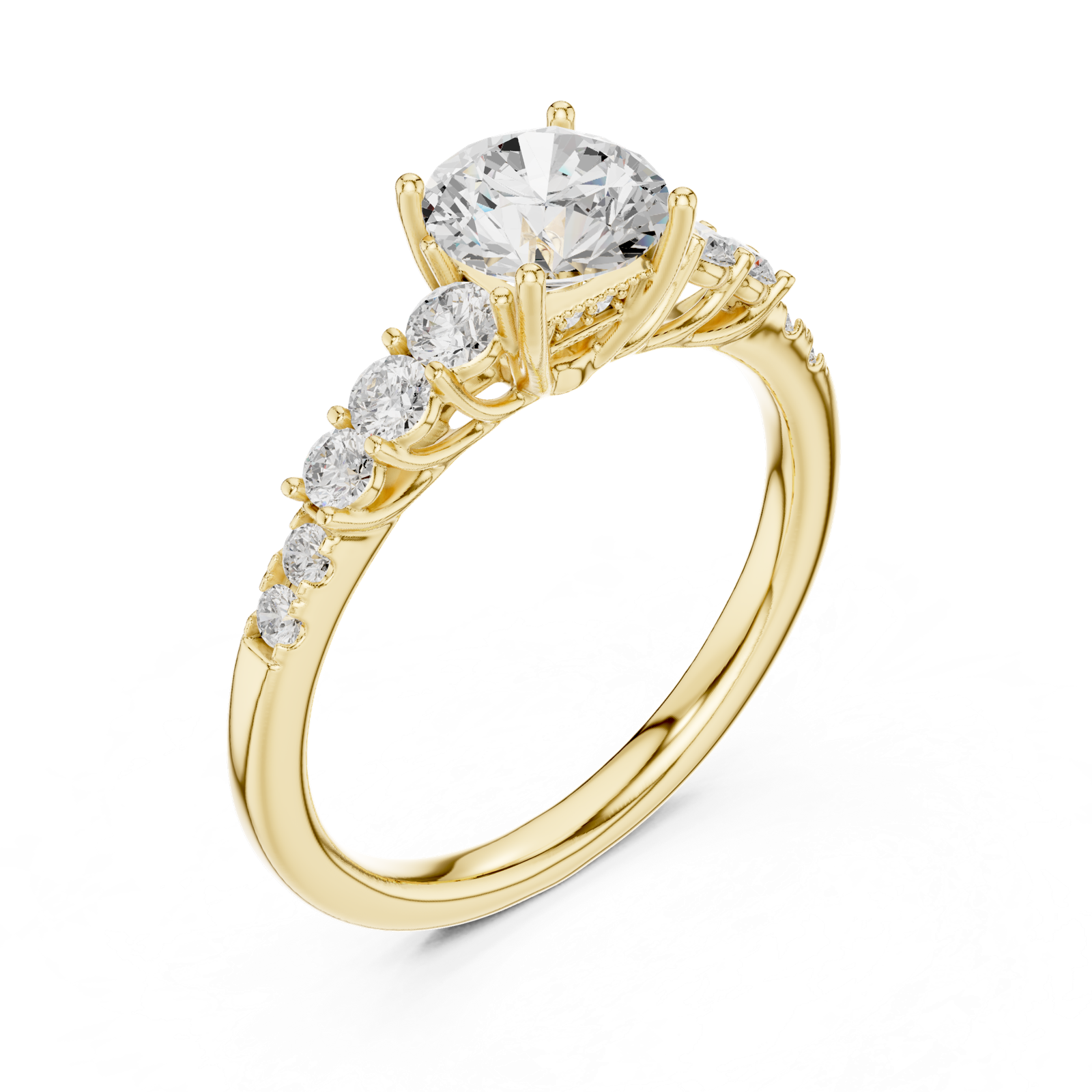 Gold Ring LR-0300, Yellow Gold, view 2
