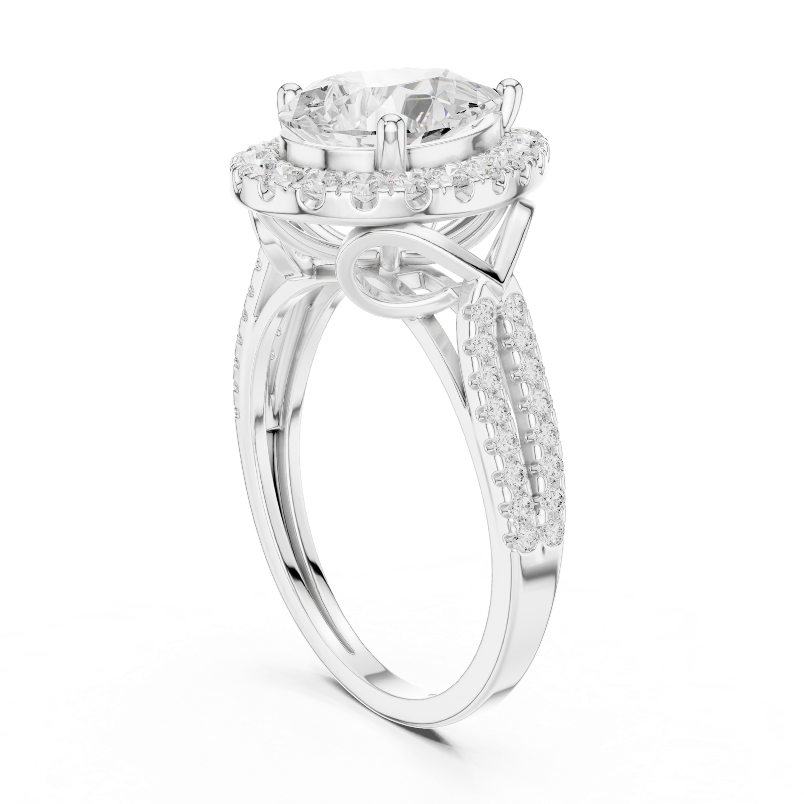 Gold Ring DDLR-397, White Gold