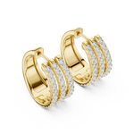 Gold Earrings GER-0382, Yellow Gold, view 2