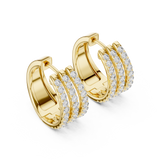 Gold Earrings GER-0382, Yellow Gold, view 2