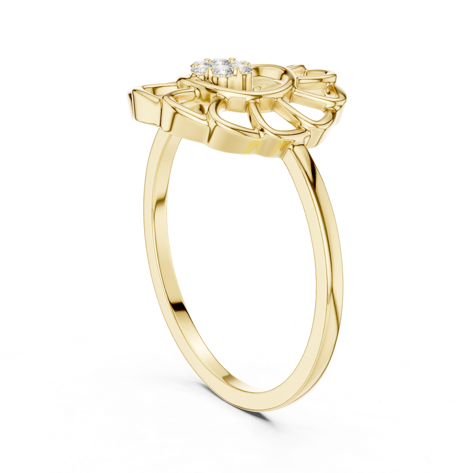 Gold Ring DR-6203, Yellow Gold, view 1