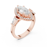 Gold Ring DDLR-342 MQ1, Rose Gold, view 2