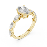 Gold Ring DDLR-180, Yellow Gold, view 2