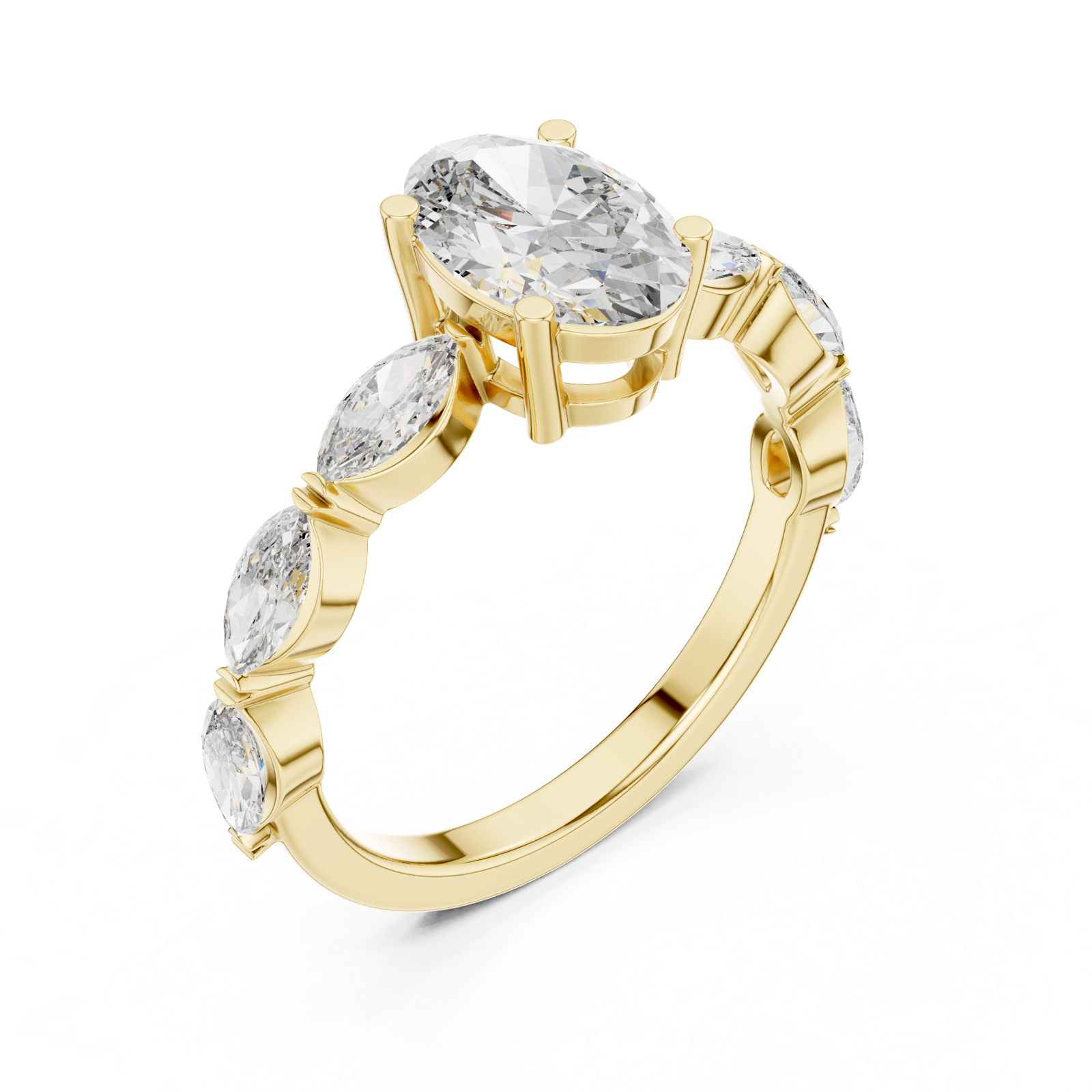 Gold Ring DDLR-180, Yellow Gold, view 2