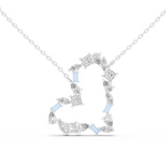 Gold Pendant GPD-0008, White Gold, view 0