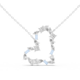 Gold Pendant GPD-0008, White Gold, view 0