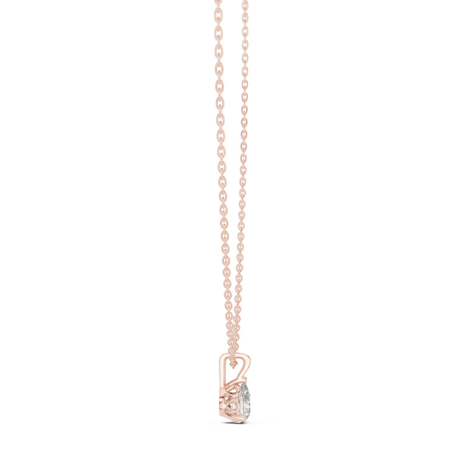 Gold Pendant GPD-0066, Rose Gold, view 3