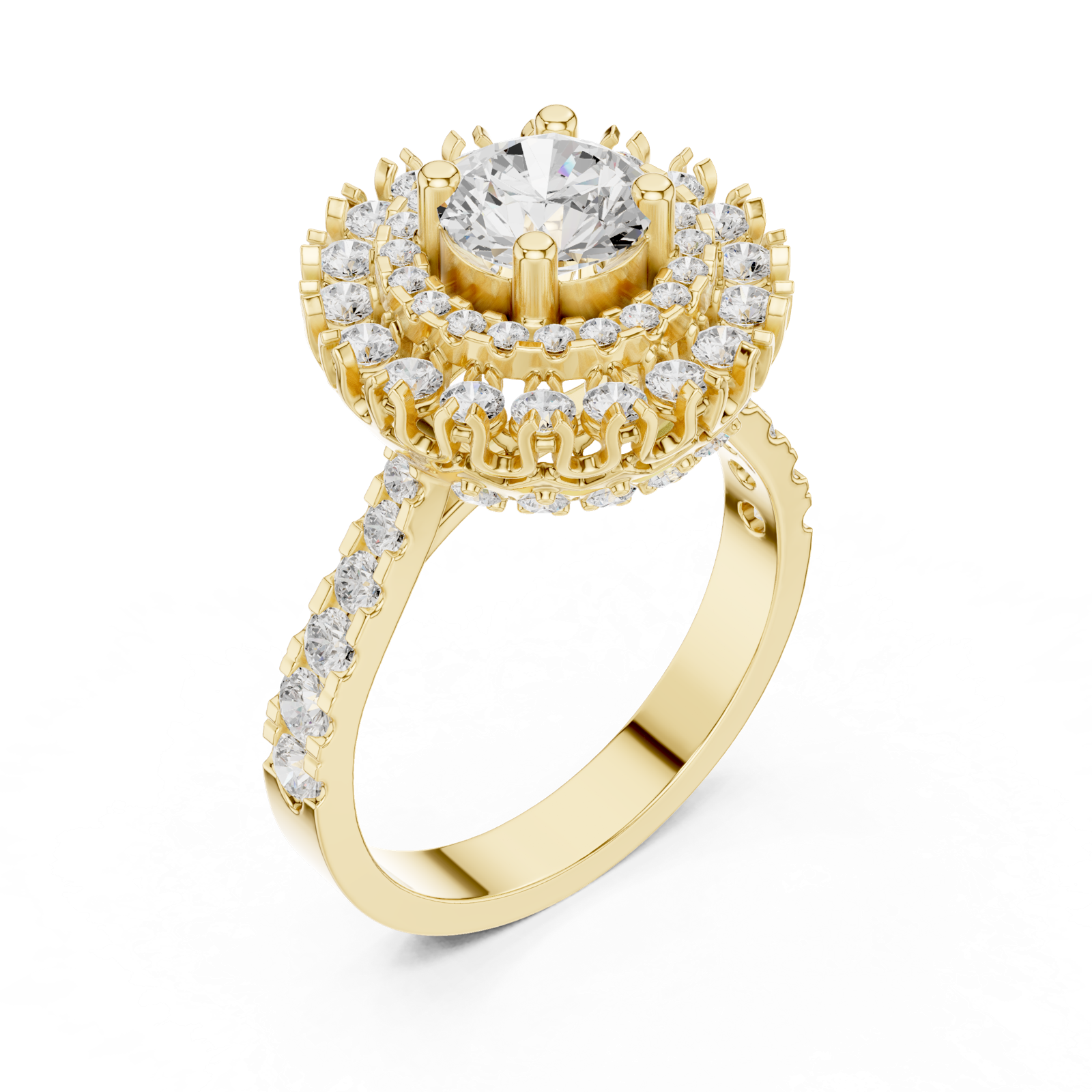 Gold Ring DDLR-400, Yellow Gold, view 2