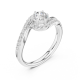 Gold Ring DDLR-594, White Gold, view 2