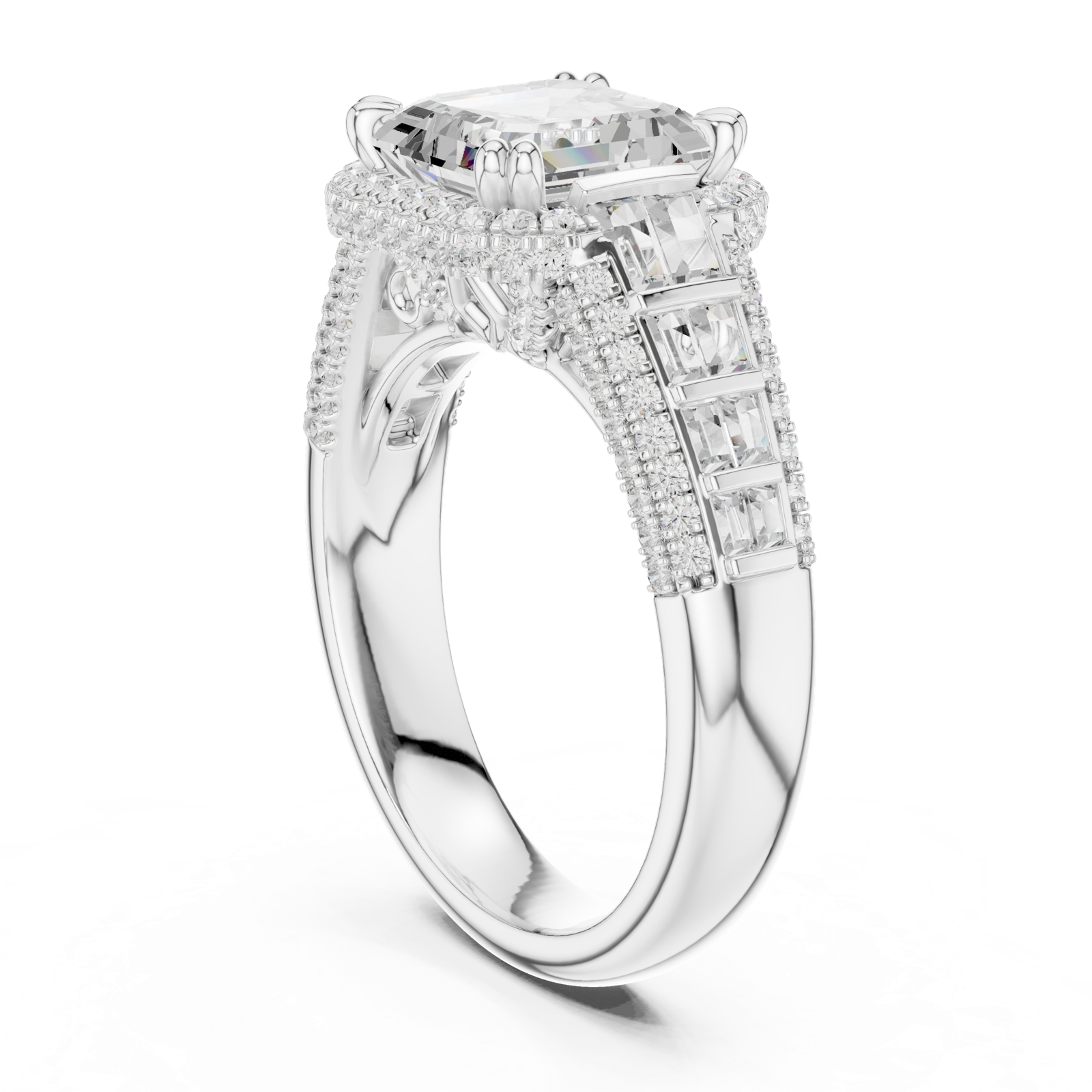 Gold Ring DDLR-262, White Gold, view 1