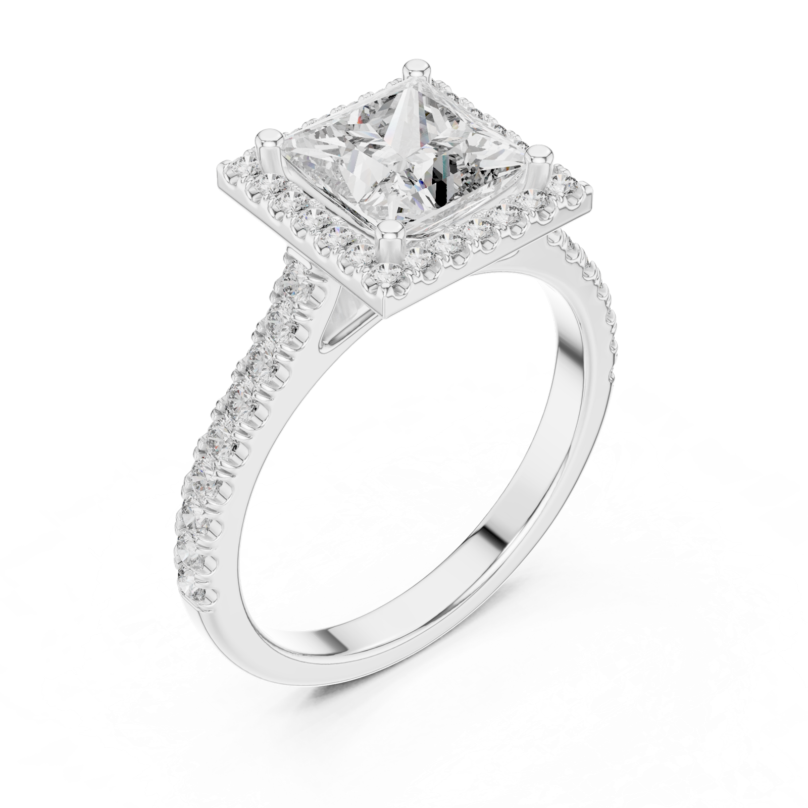 Gold Ring DDLR-154, White Gold, view 2
