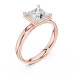 Gold Jewelry L36-10, Princess center stone, Rose Gold, view 2