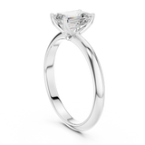 Gold Jewelry L36-6, Emerald center stone, White Gold, view 1