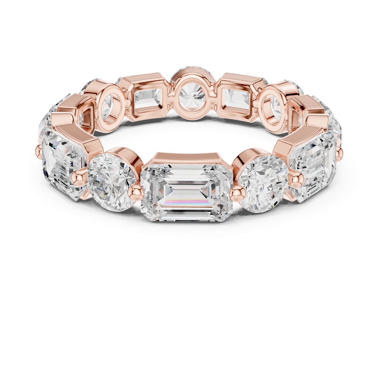 Gold Ring DDLR-393, Rose Gold, view 4