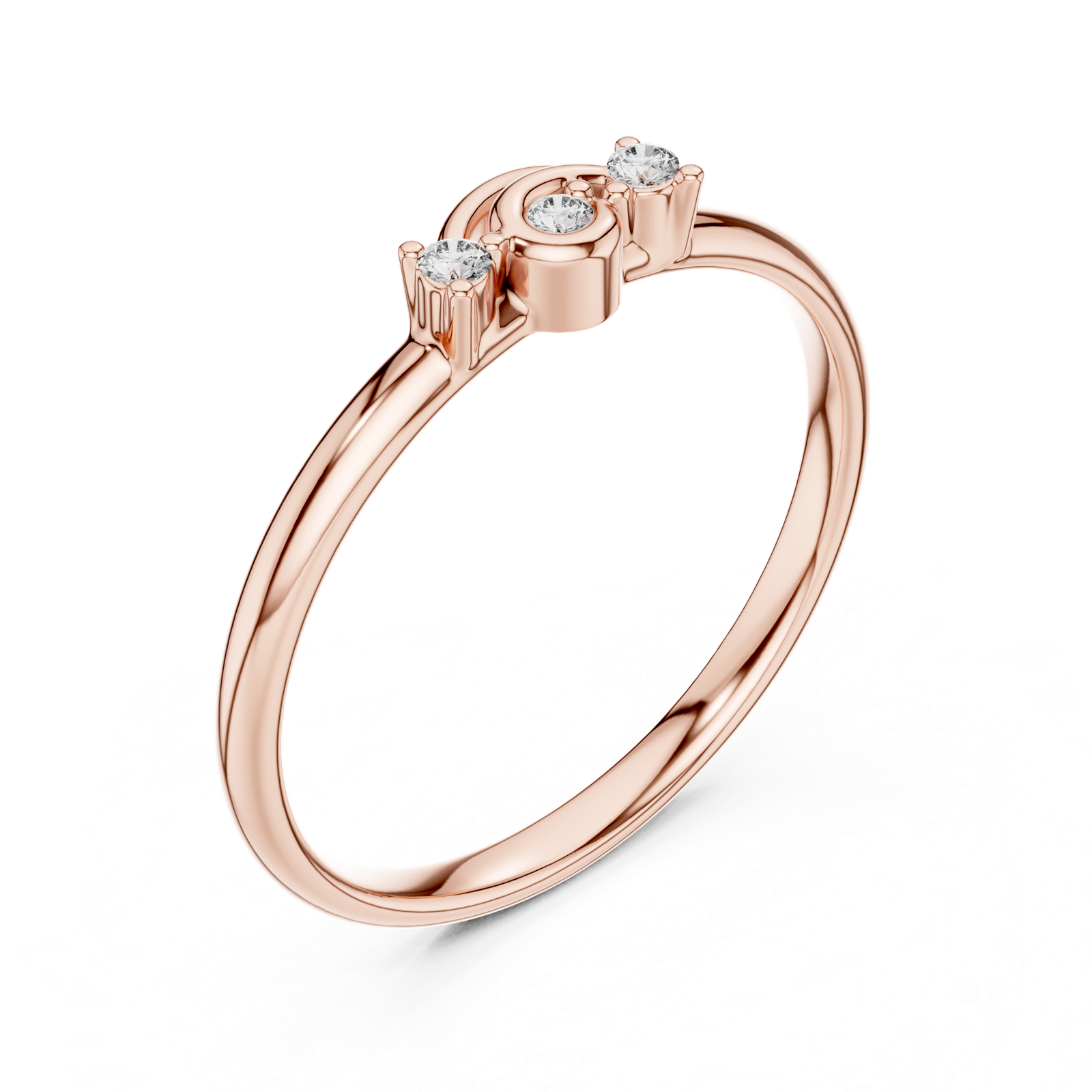 Gold Ring 1 (392), Rose Gold, view 2