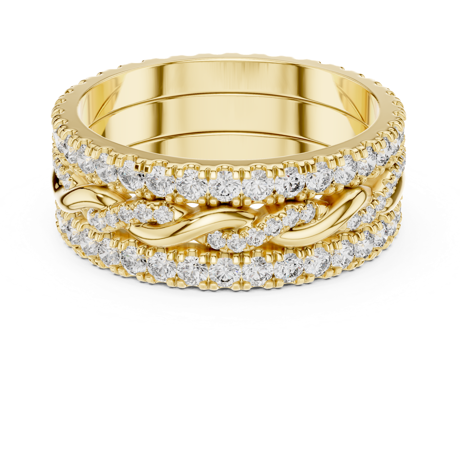 Gold Ring DDLR-234, Yellow Gold, view 4