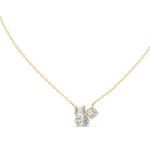 14K Solid Gold Lab Diamond Pendant Necklace, Yellow Gold, view 1