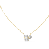 14K Solid Gold Lab Diamond Pendant Necklace, Yellow Gold, view 1