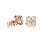 Gold Earrings 9-10086E, Rose Gold, view 1
