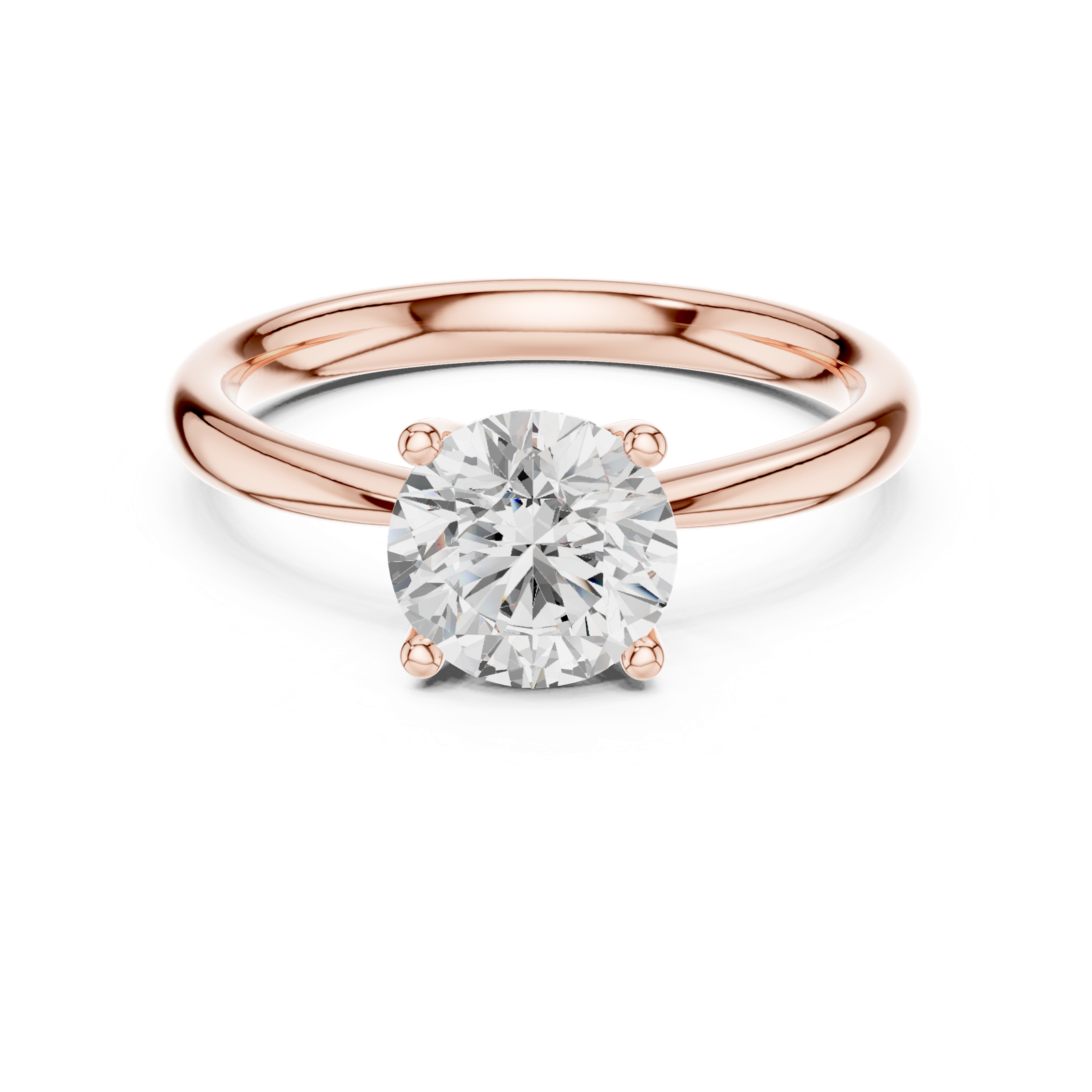 Gold Ring DDLR-645, Rose Gold, view 4