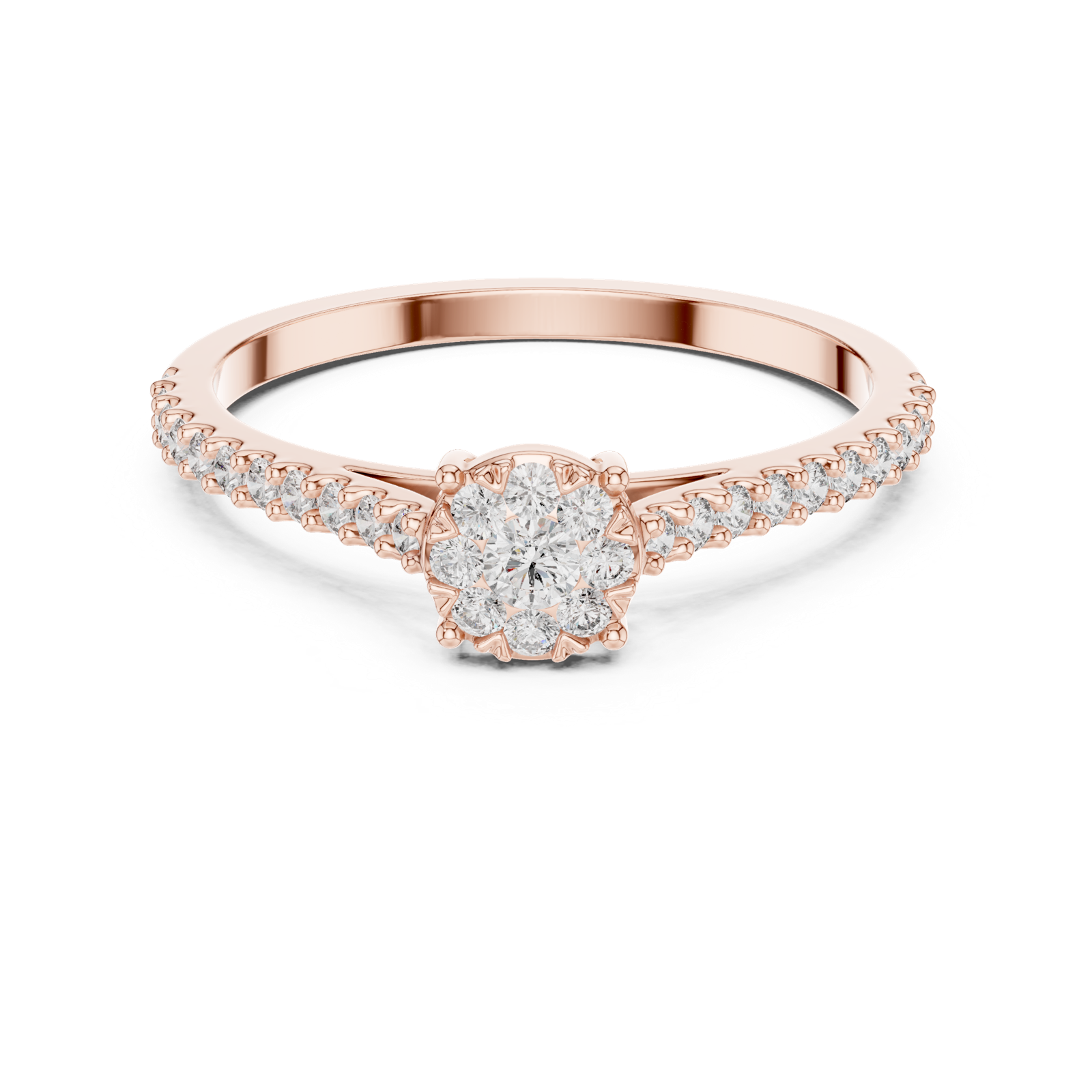 Gold Ring 19-120011L, Rose Gold, view 4