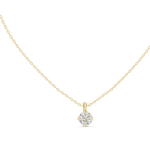 14K Solid Gold Lab Diamond Solitaire Pendant Necklace, Yellow Gold, view 1