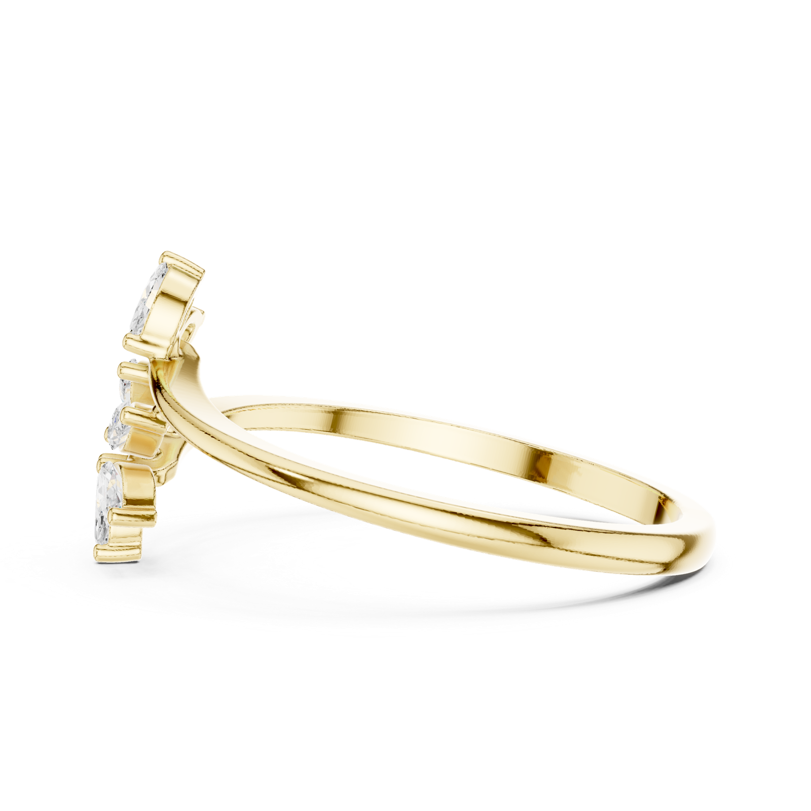 Gold Ring HLR-236, Yellow Gold, view 3