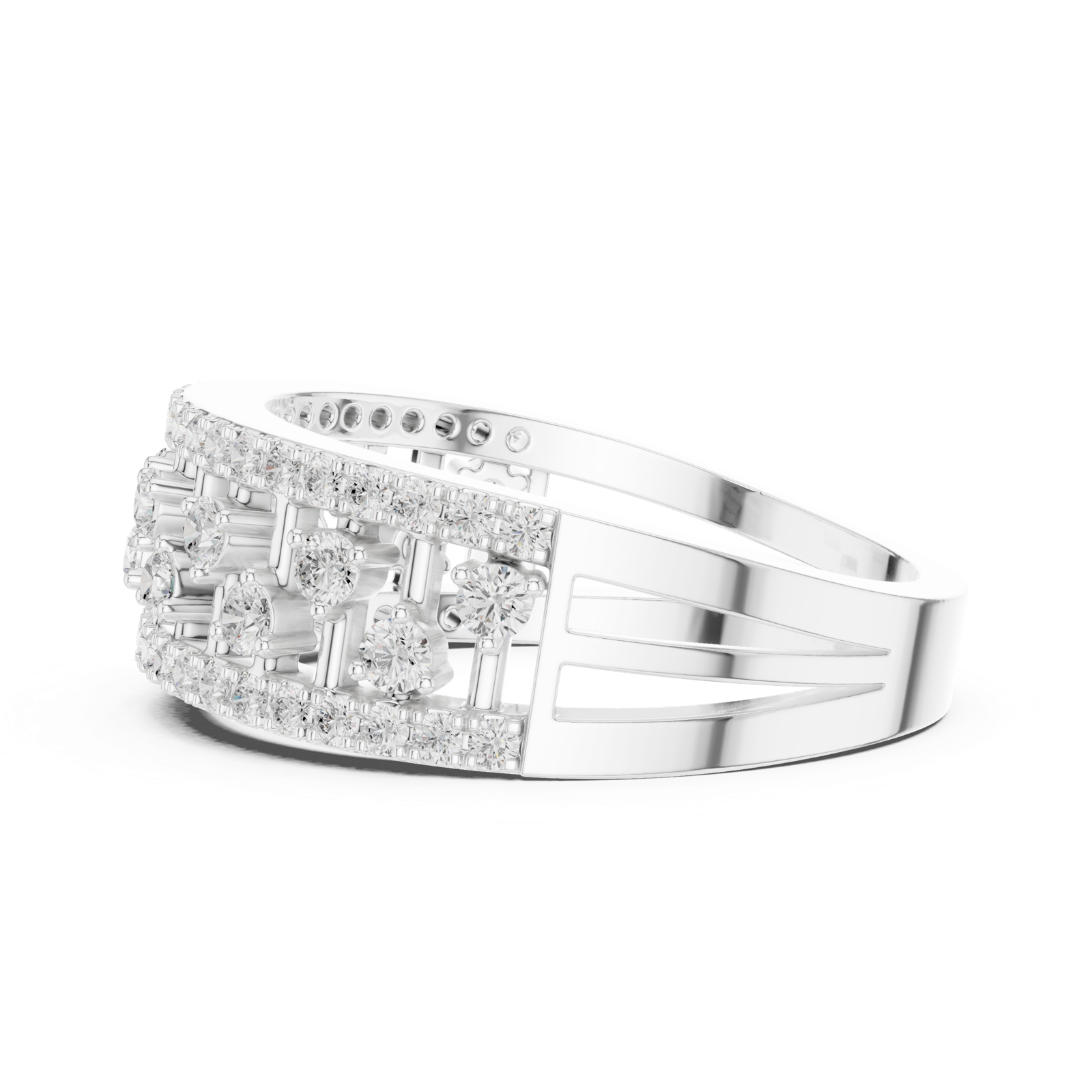 Gold Ring DDLR-775, White Gold, view 3