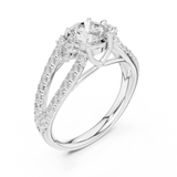 Gold Ring DDLR-682, White Gold, view 2