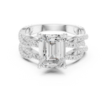 Gold Ring DDLR-300, White Gold, view 4