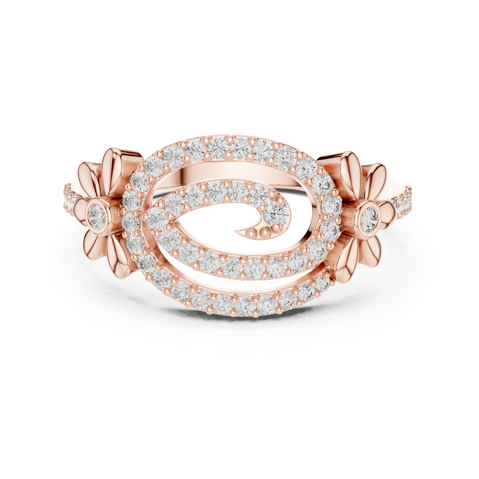Gold Ring LR-01 (59), Rose Gold, view 4