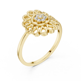 Gold Ring DR-6252, Yellow Gold, view 2