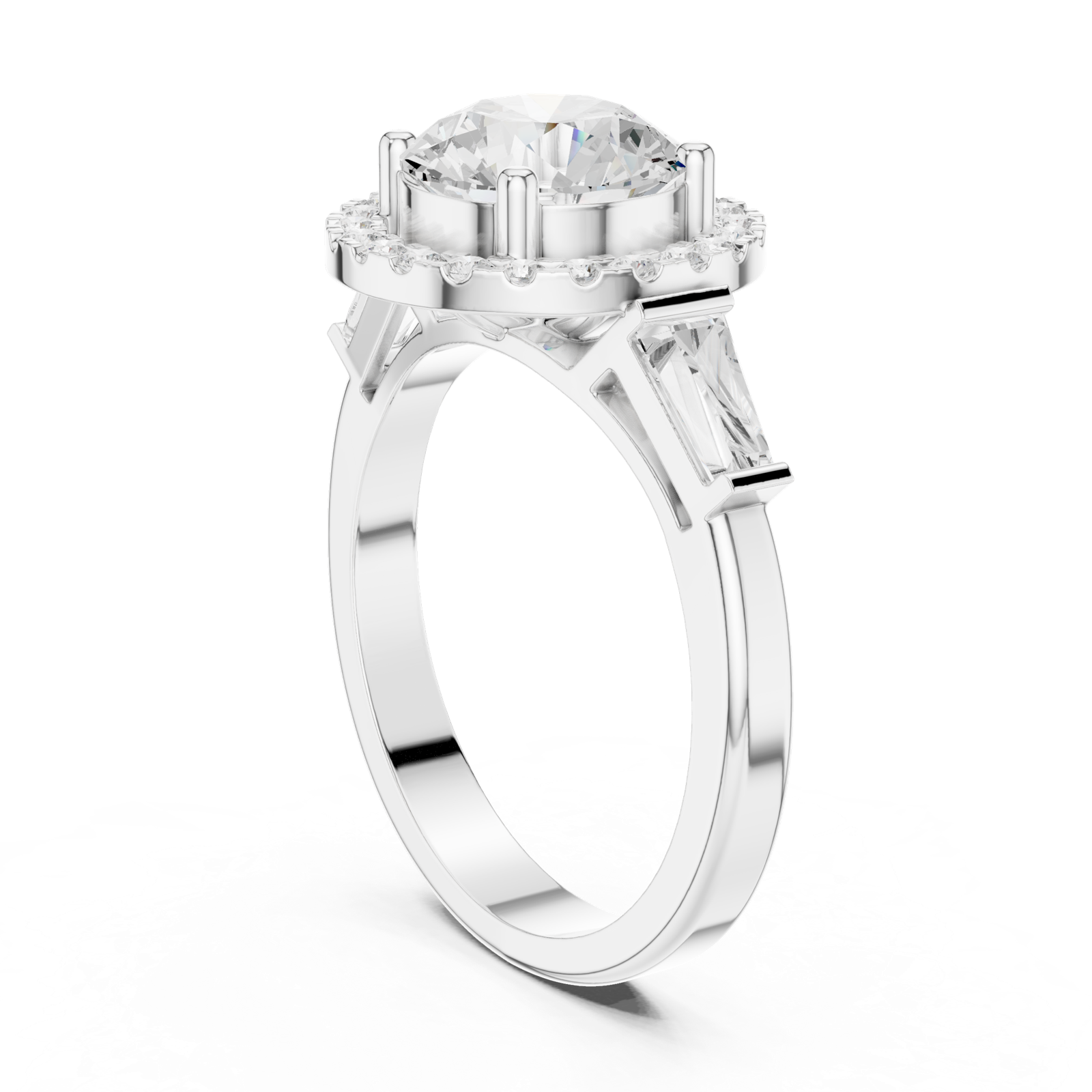 Gold Ring DDLR-342, White Gold, view 1