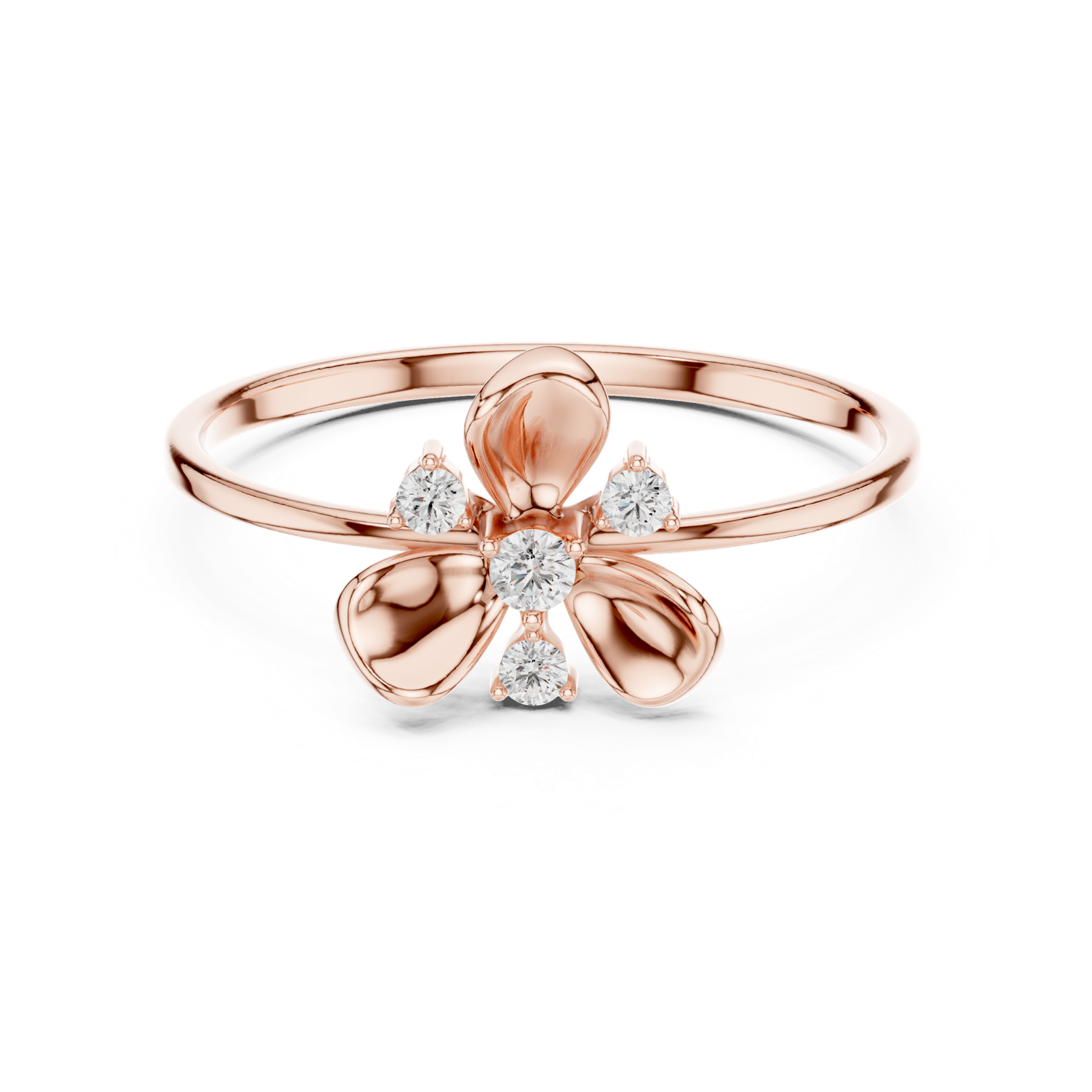 Gold Ring 1 (196), Rose Gold, view 4