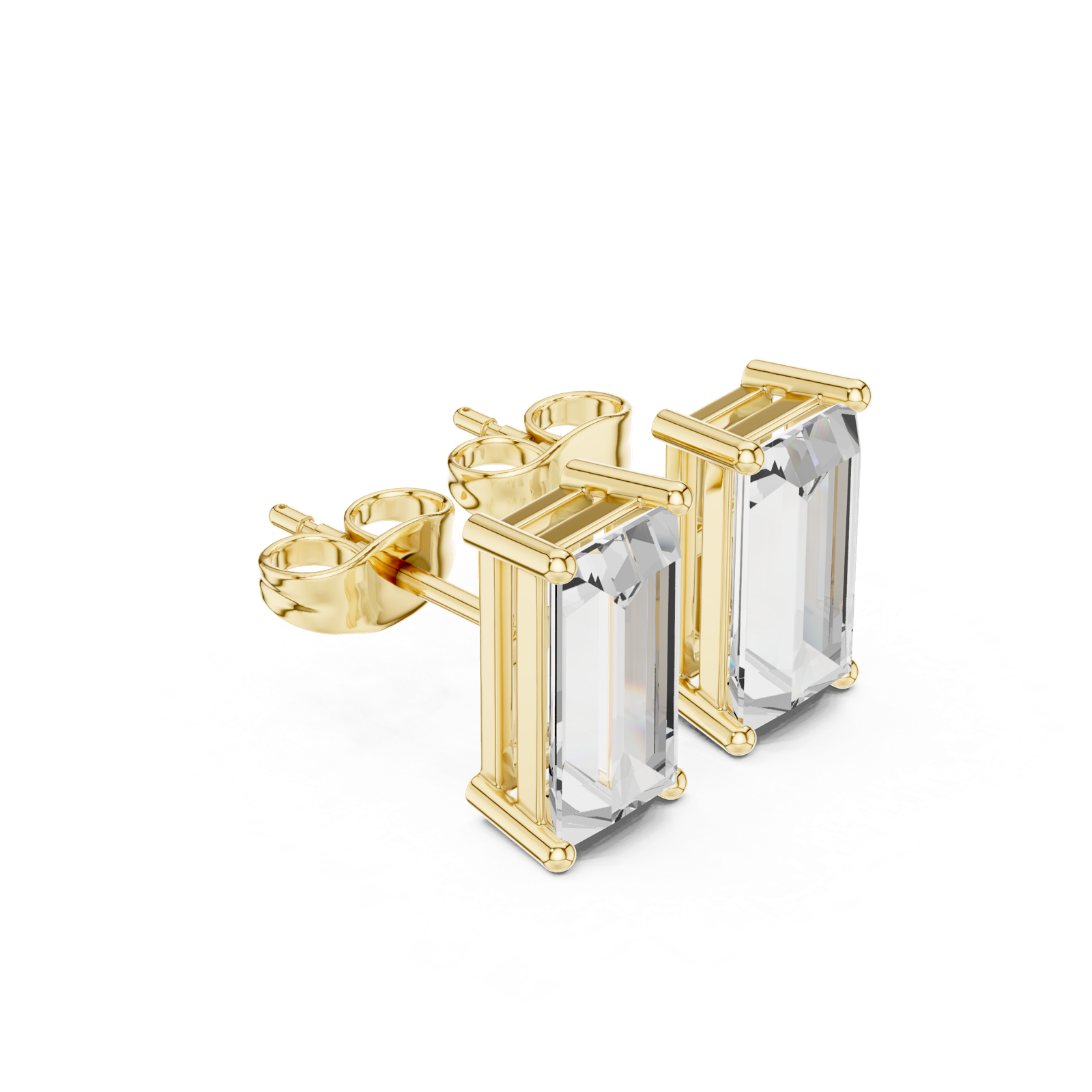 Gold Earrings SBER(1), Yellow Gold, view 1