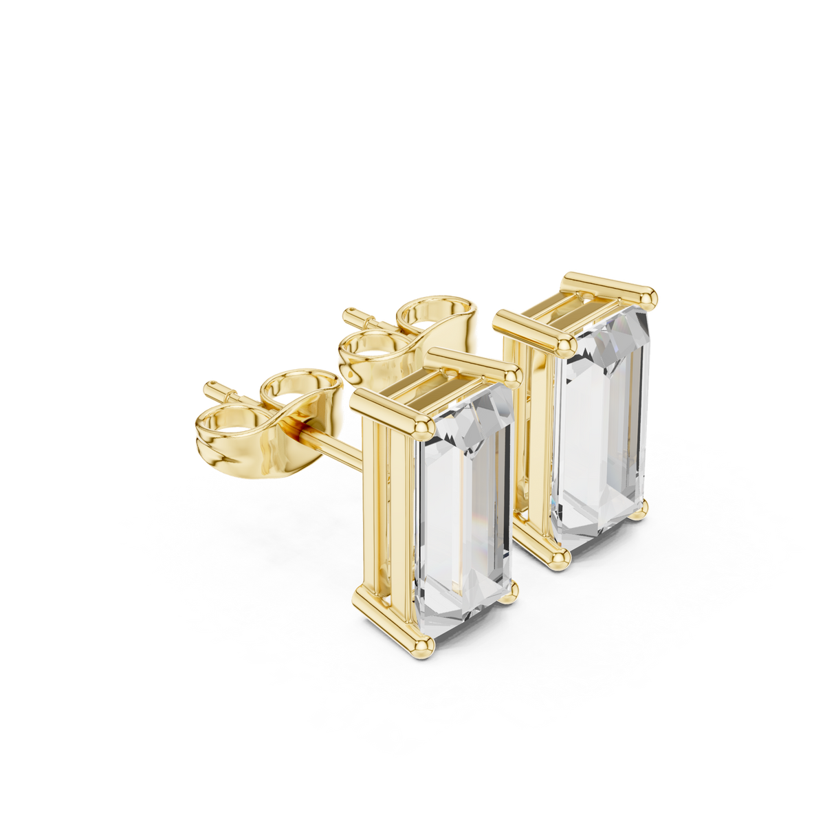 Gold Earrings SBER(1), Yellow Gold, view 1