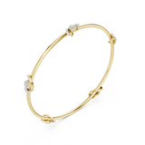 14K Solid Gold Lab Diamond Bracelet, Yellow Gold, view 2